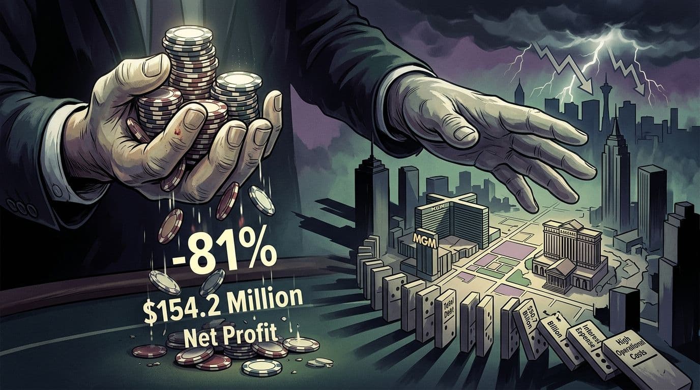Las Vegas Casino Profits Plummet 81% Amid Megadeals