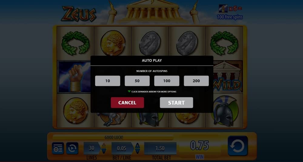 Play Zeus Slot Machine Game