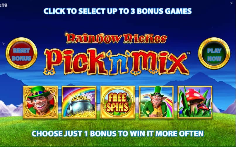 Rainbow Riches casino game bonus