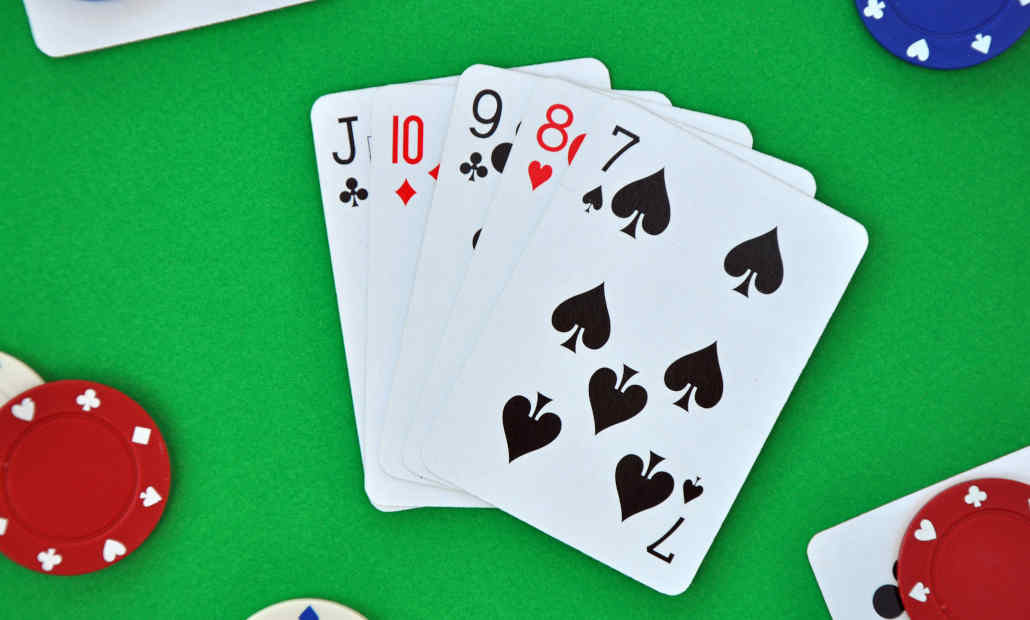 what is straight poker hand