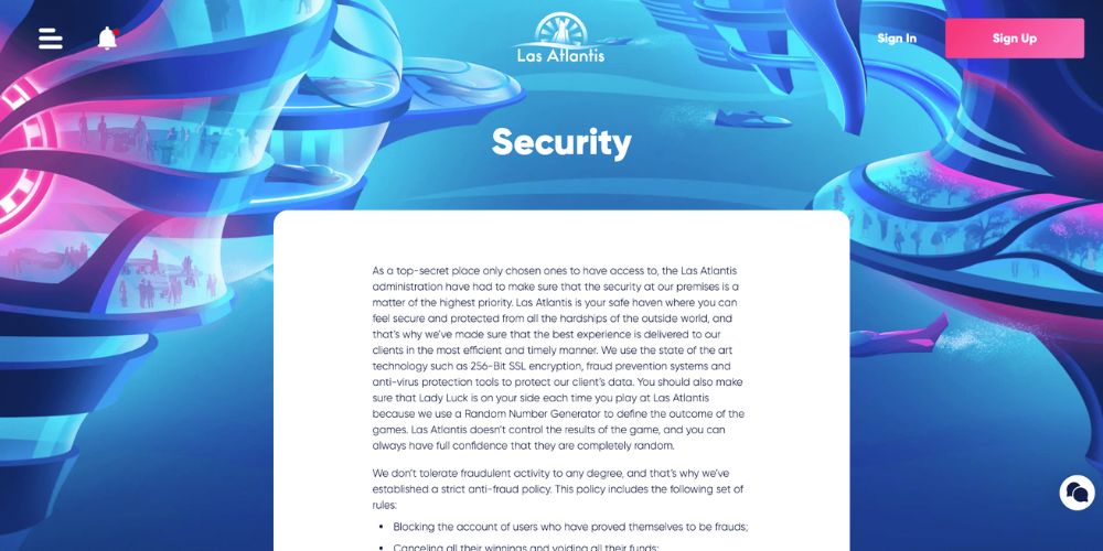 Las Atlantis Safety & Security