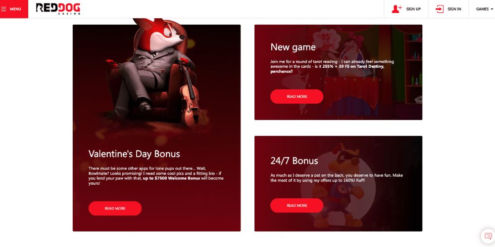 Red Dog Casino Bonuses & Promotions