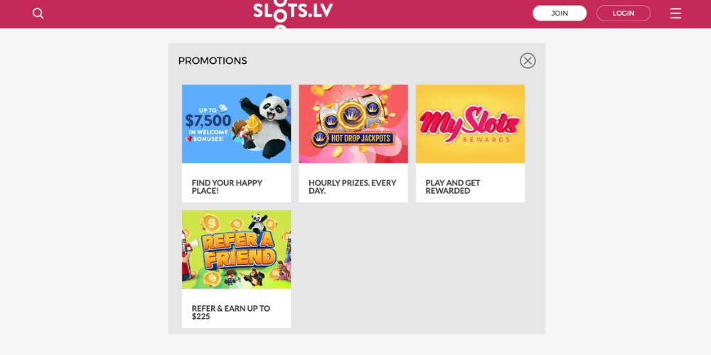 Slots.lv Bonuses & Promotions