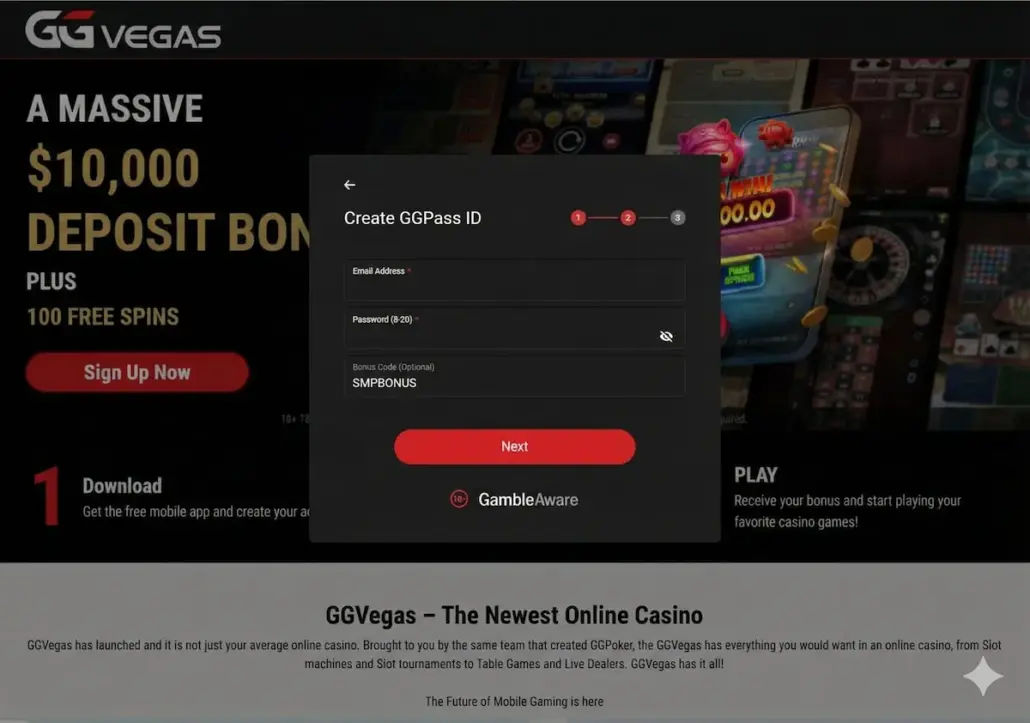 How To Sign Up & Claim GGVegas Casino Welcome Bonus - GGVegas Review
